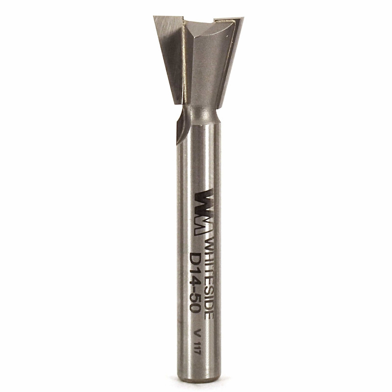 D14-50 Dovetail Router Bit 14 Degree 1/4" SH 1/2" D x 1/2" C x 2" OL